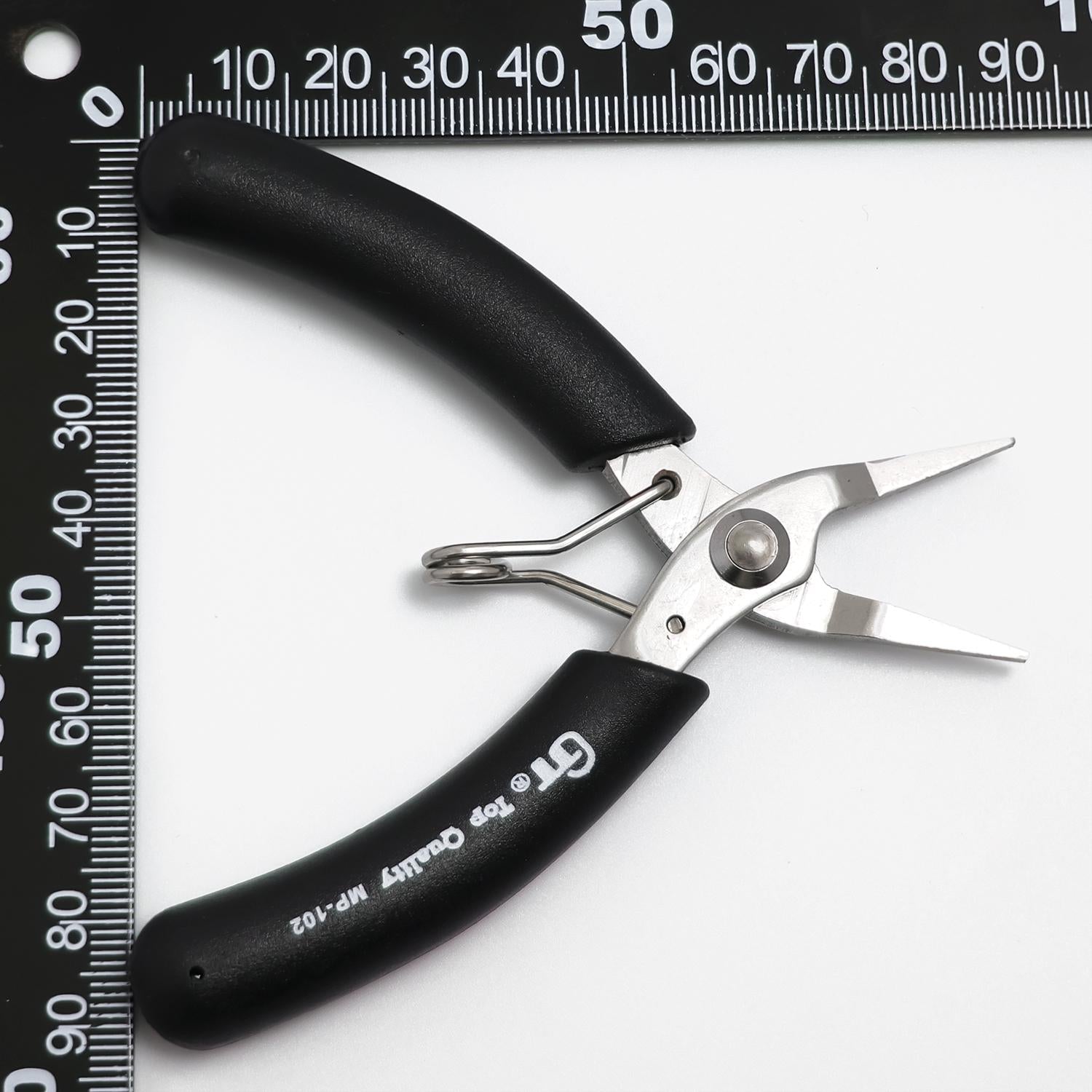 Basic Flat Nose Pliers, Jewelry Making Tools Blue Ergonomic Grip Handles Return Leaf Spring SP-030