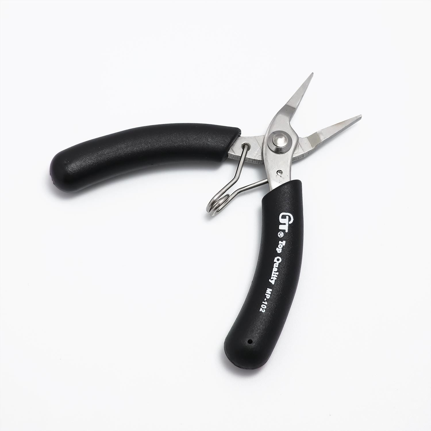 Basic Flat Nose Pliers, Jewelry Making Tools Blue Ergonomic Grip Handles Return Leaf Spring SP-030