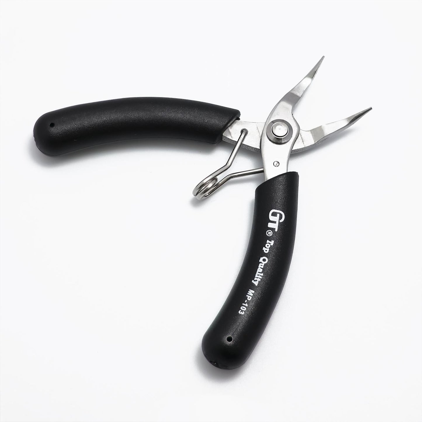 Bent Nose Pliers Jewelry Making Tools Black Ergonomic Grip Handles SP-031