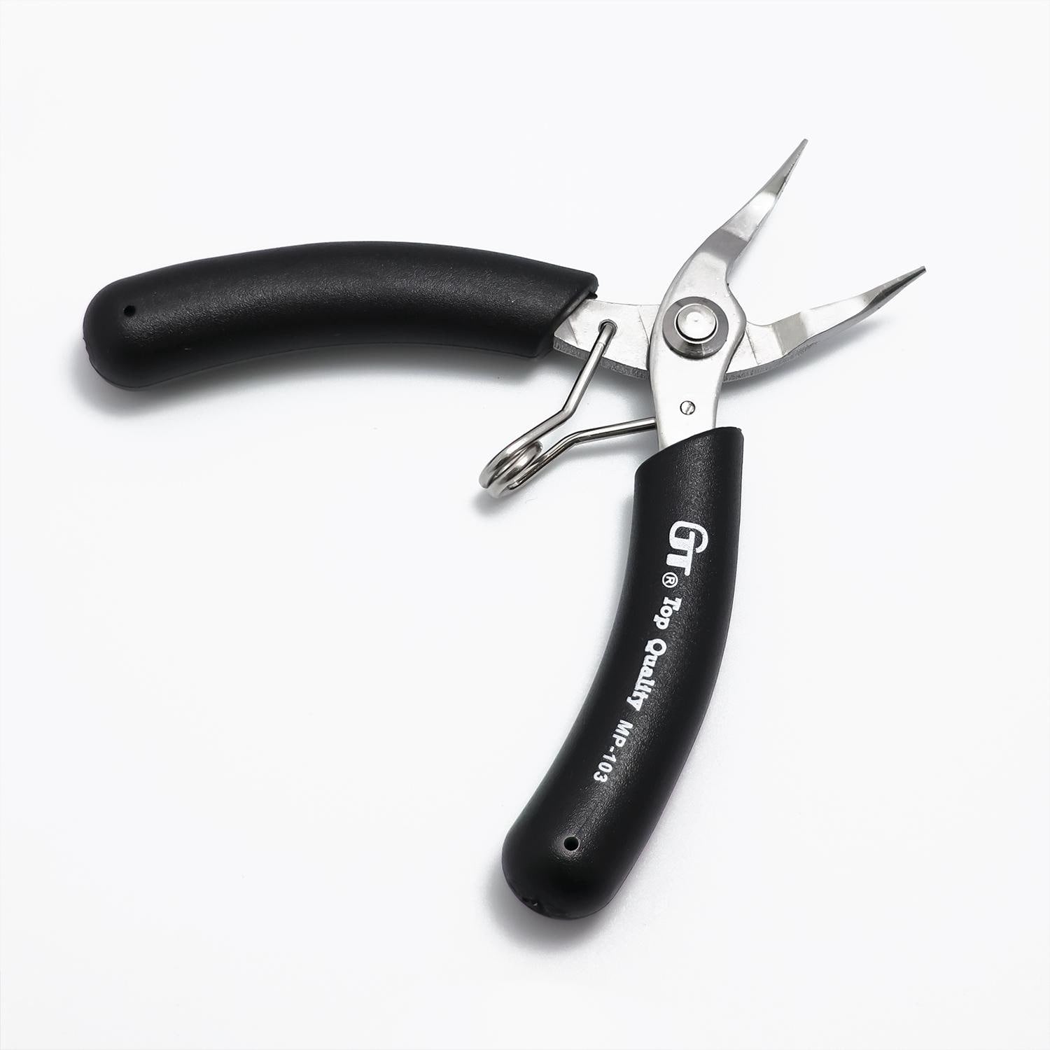 Bent Nose Pliers Jewelry Making Tools Black Ergonomic Grip Handles SP-031