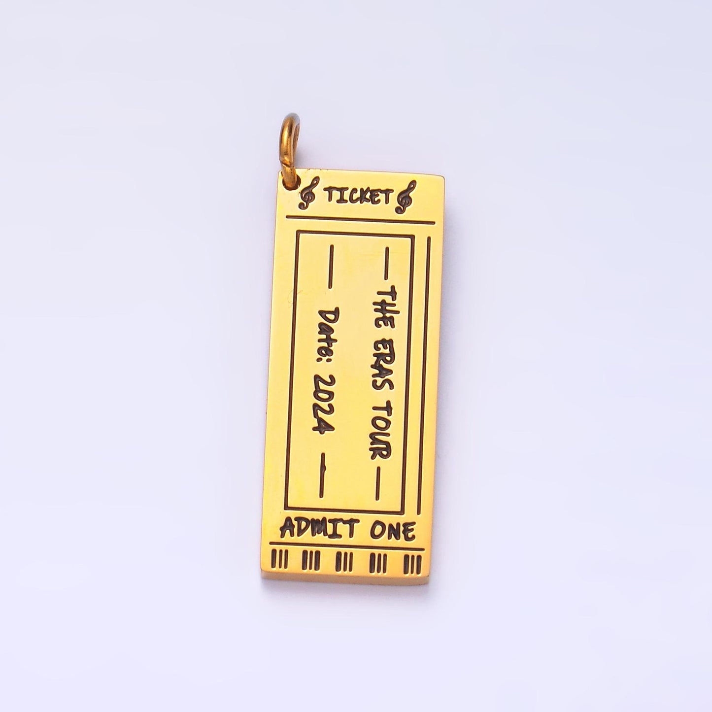 Double sided concert tickets charm stainless steel music show tickets for bracelet necklace mix charm supply p1274