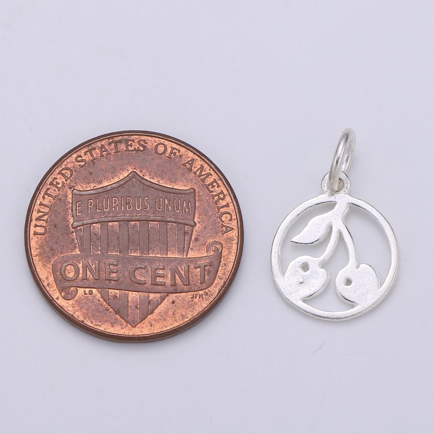 Sterling Silver S925 Open Cherry Fruit Charm | SL-124