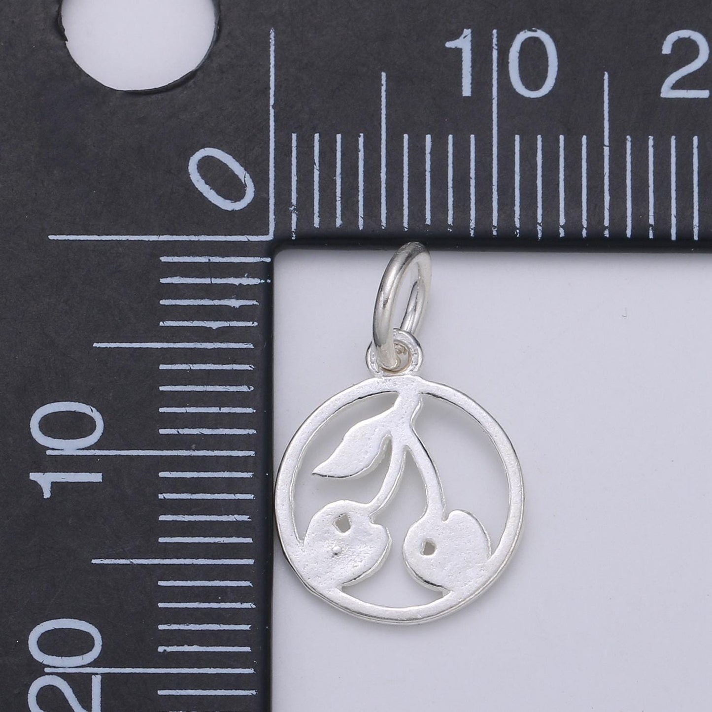 Sterling Silver S925 Open Cherry Fruit Charm | SL-124