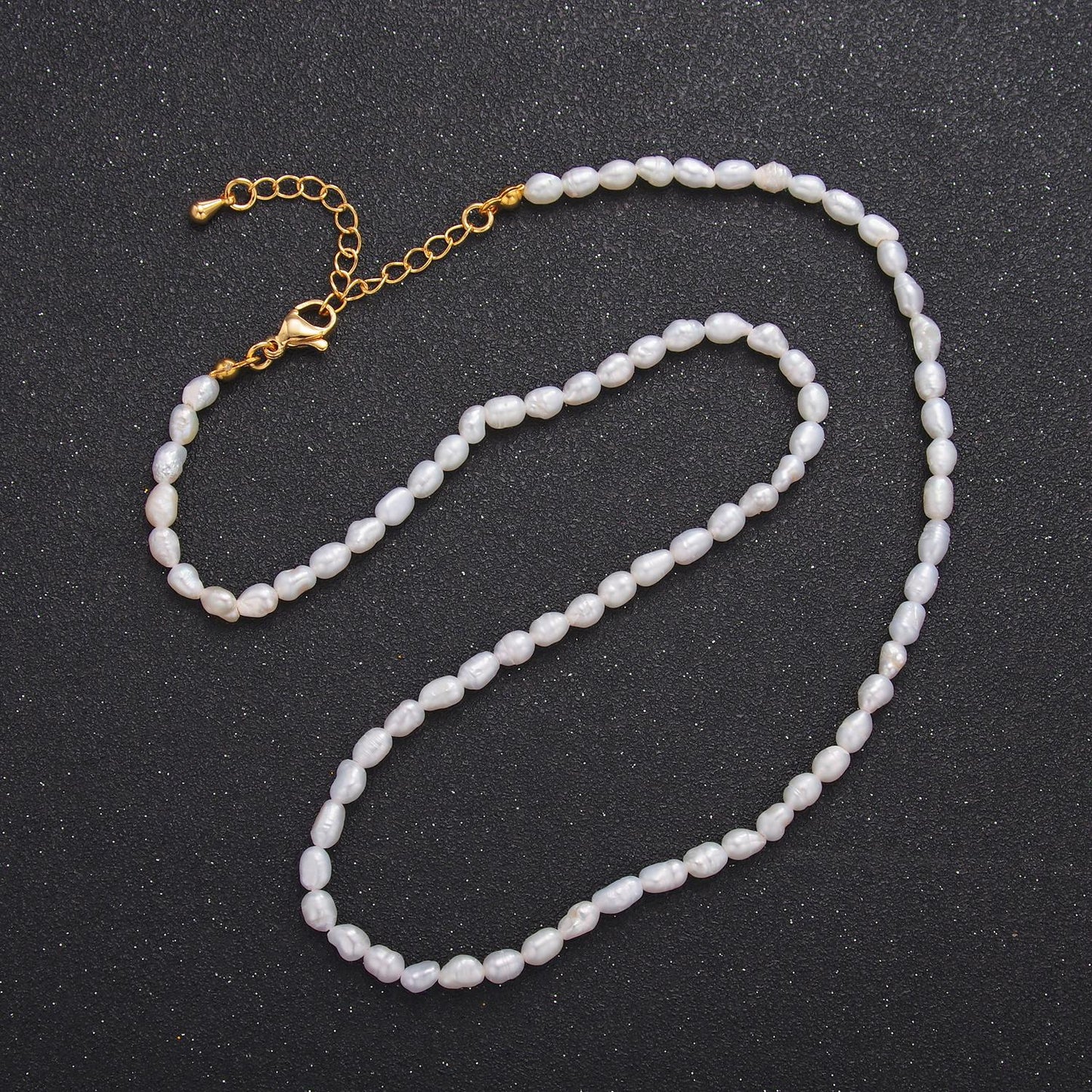 24K Gold Filled 4mm Freshwater Pearl 16 Inch Choker Necklace | WA-2729