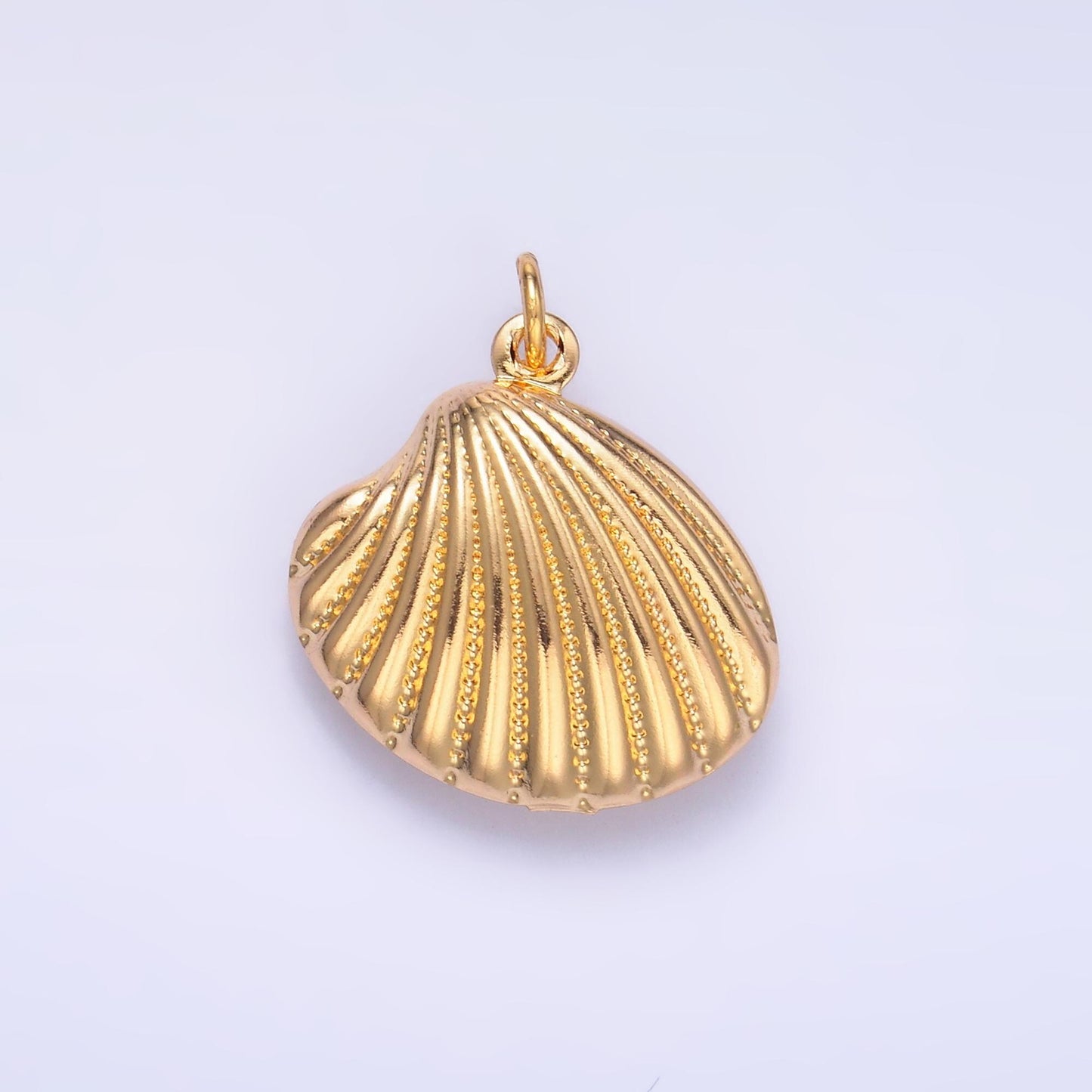 14k gold filled 19.2mm clam shell pendant for diy jewelry bracelet necklace earring charm under the sea inspired | ag-618