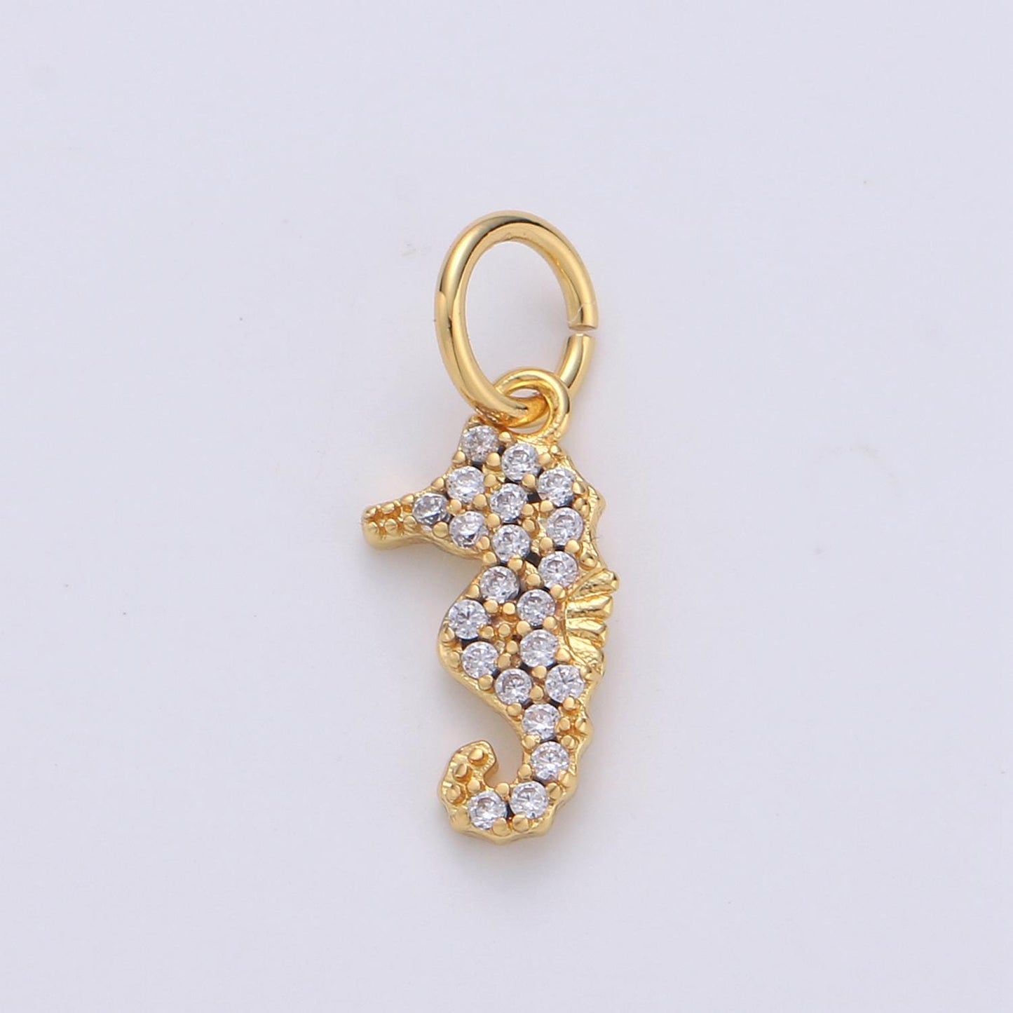 Seahorse 24K Gold Filled Tiny Charms, Gold Filled Seahorse Charm, Gold Seahorse, Silver Sea horse charm Under the sea Jewelry Inspired D-698