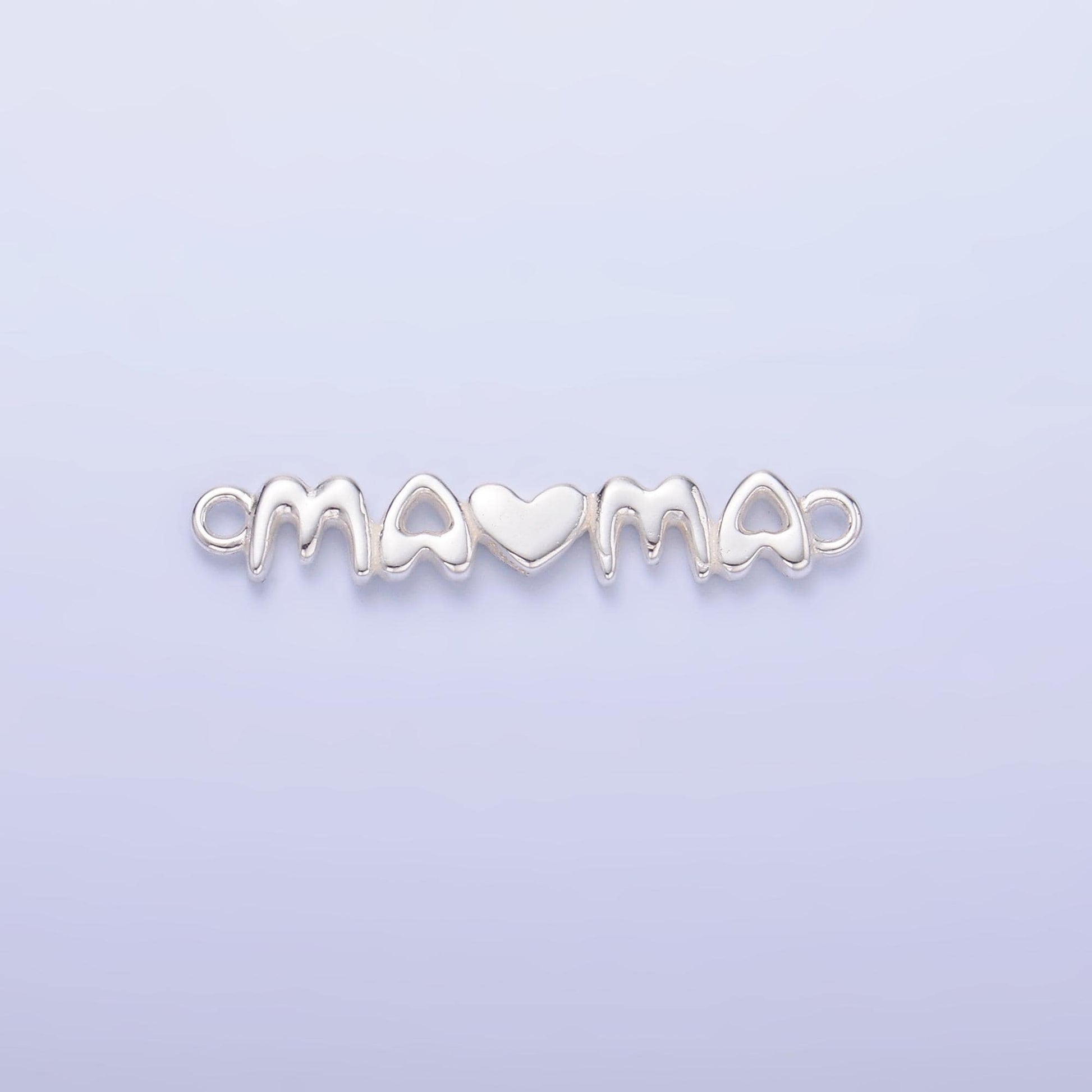 Mini S925 Sterling Silver Mama link connector for bracelet necklace earring supply for permanent jewelry mother day Charm Inspired SL635