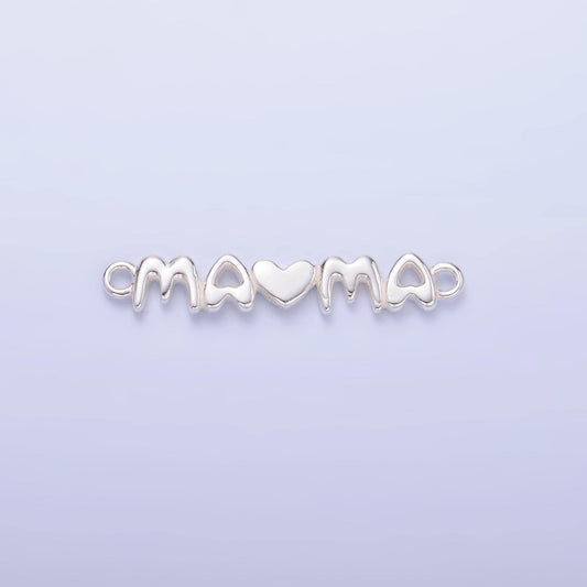 Mini S925 Sterling Silver Mama link connector for bracelet necklace earring supply for permanent jewelry mother day Charm Inspired SL635