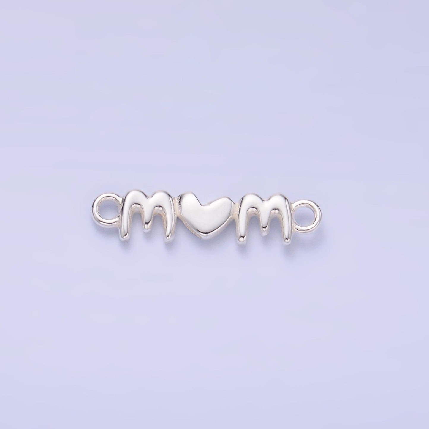 Mini S925 Sterling Silver Mom Charm link connector for bracelet necklace supply for permanent jewelry mother day Charm Inspired SL636