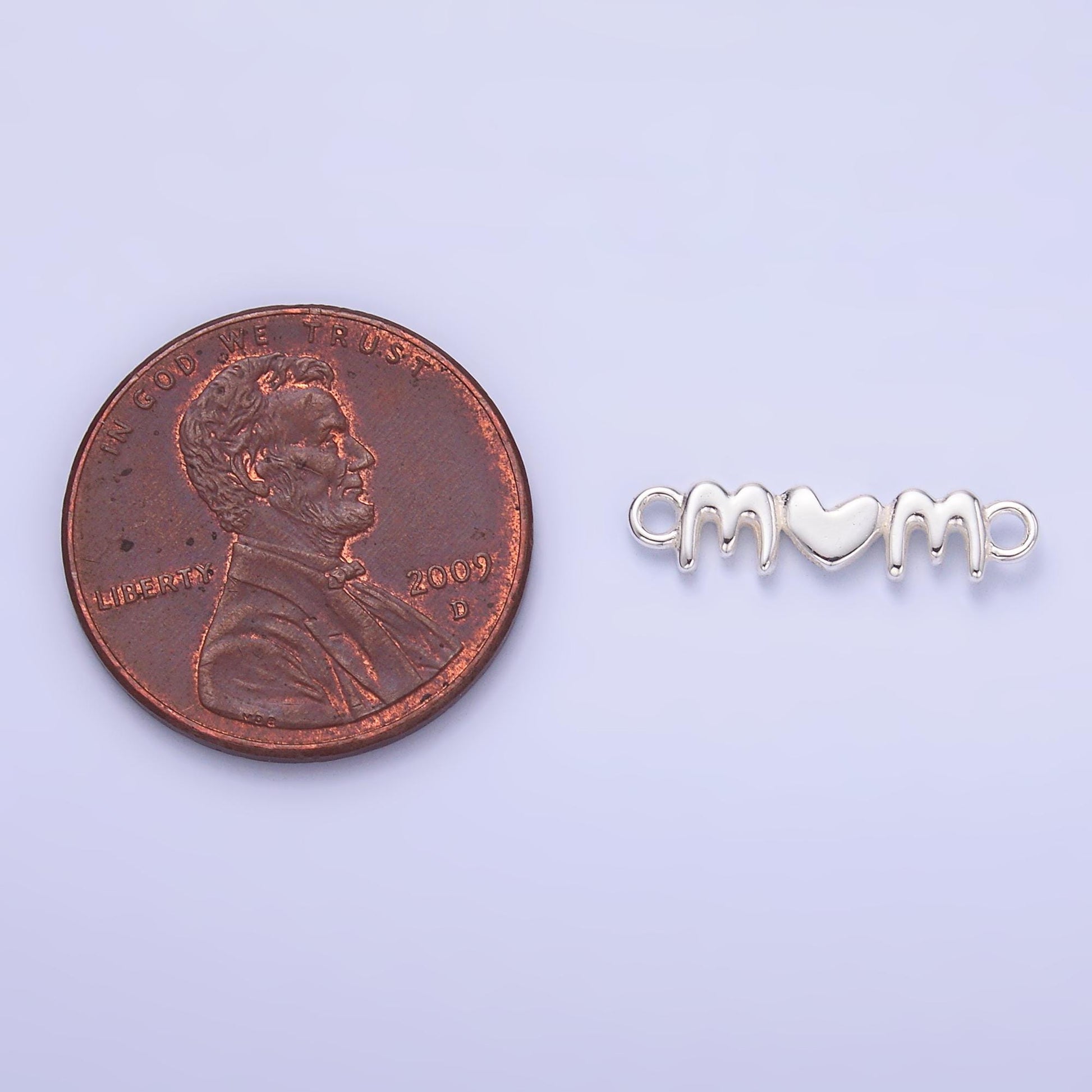 Mini S925 Sterling Silver Mom Charm link connector for bracelet necklace supply for permanent jewelry mother day Charm Inspired SL636
