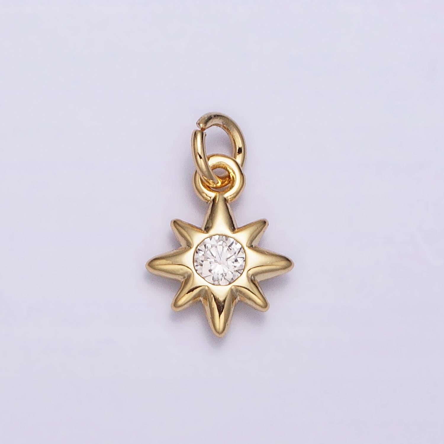 16k gold filled mini star pendant star burst celestial jewelry add-on charm | ac1166