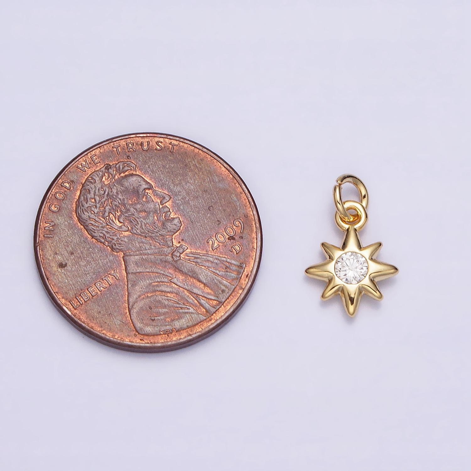 16k gold filled mini star pendant star burst celestial jewelry add-on charm | ac1166