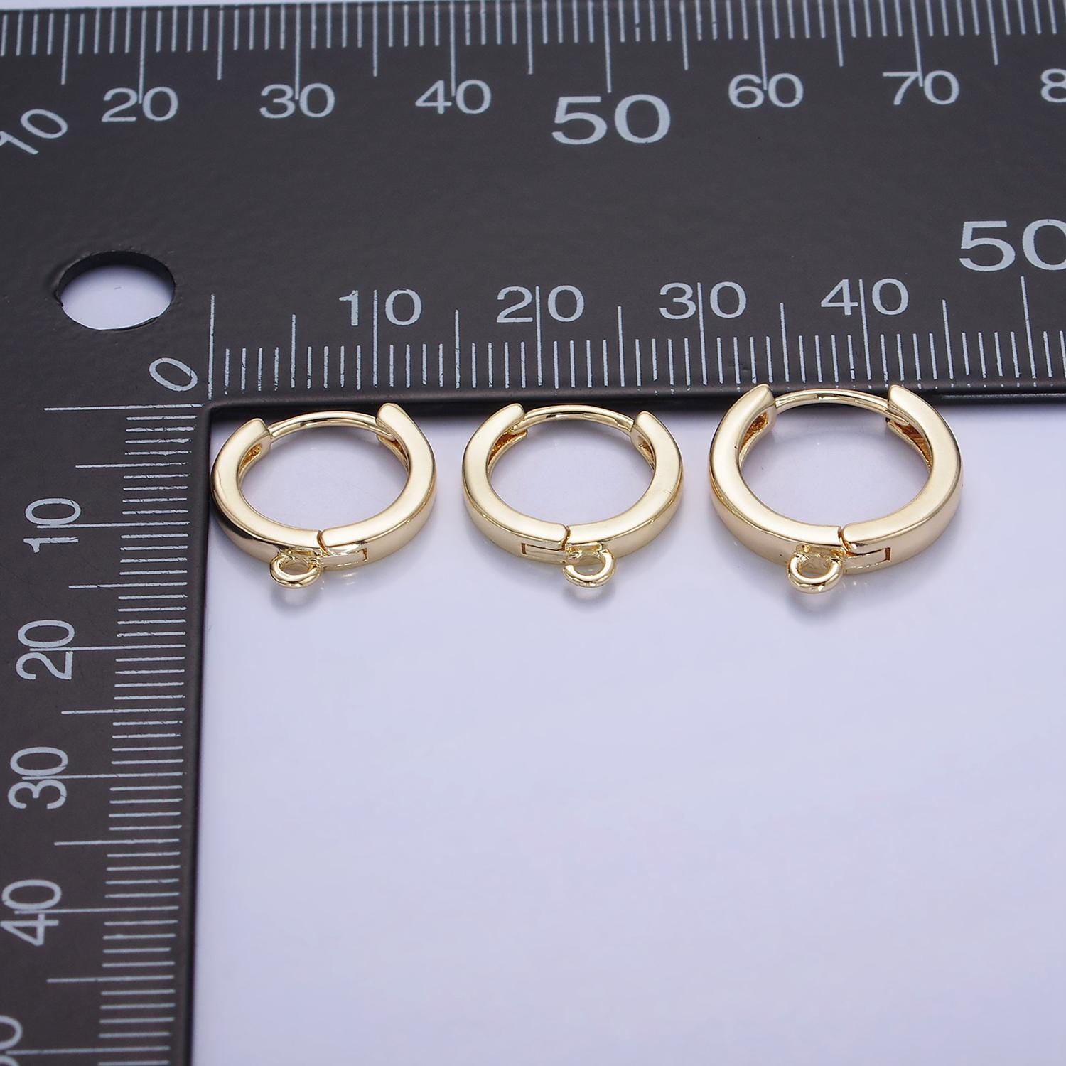 13mm minimalist huggy earrings for jewelry making | z-753