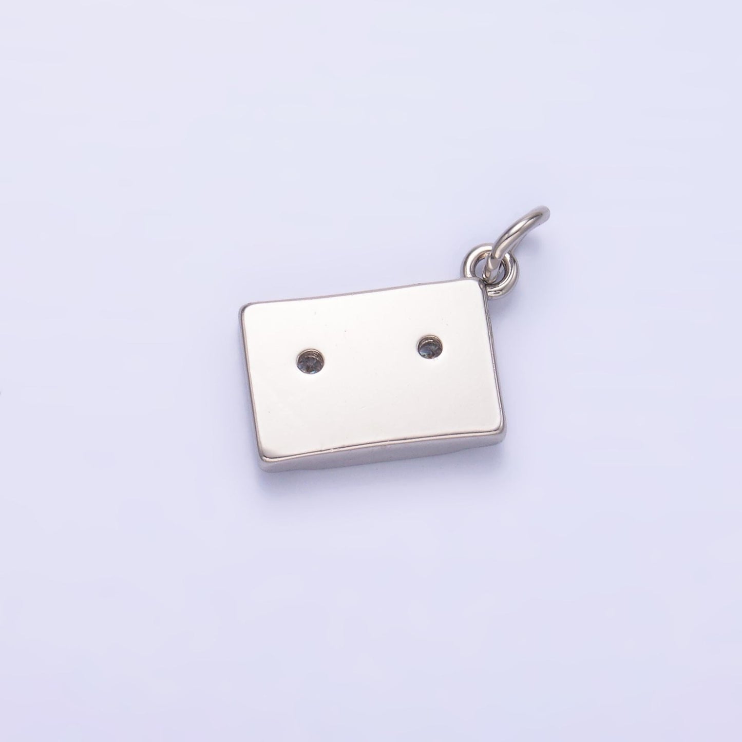 Silver Cassette Tape charm pendant retro boombox charm necklace gift idea gold charm for bracelet necklace W415