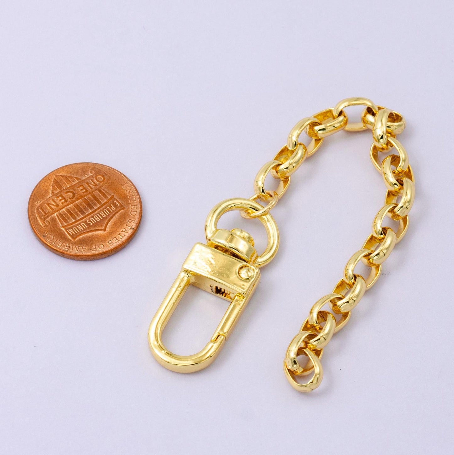 Bold 24k Gold Filled Rolo chain 5 inch for Bag Charm Supply DIY Supply for Purse Charm Jewelry Making WA-2749