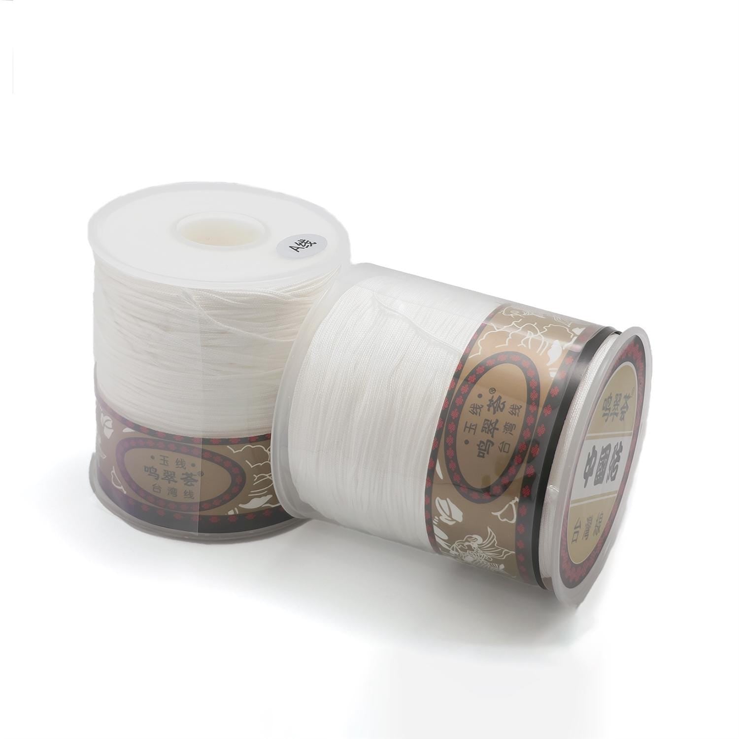 1mm Chinese Knot Cotton Cord DIY Beading Thread White Rope Roll Shamballa Macrame Cord For Bracelet Necklace Jewelry Making 500 meter