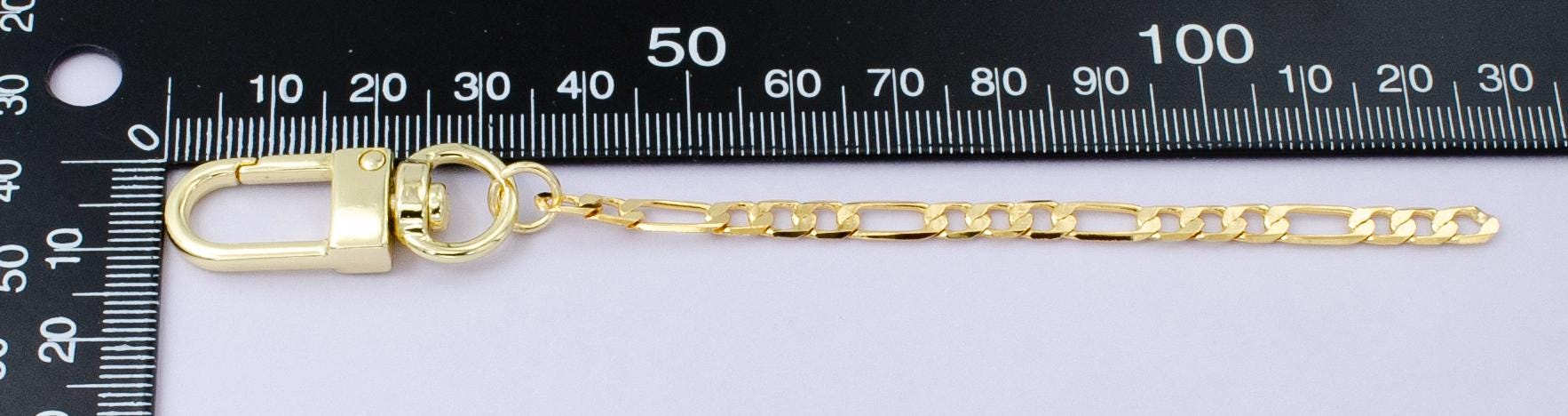 Dainty 24k Gold Filled Figaro chain 5 inch for Bag Charm Supply DIY Supply for Purse Charm Jewelry Making WA-2755