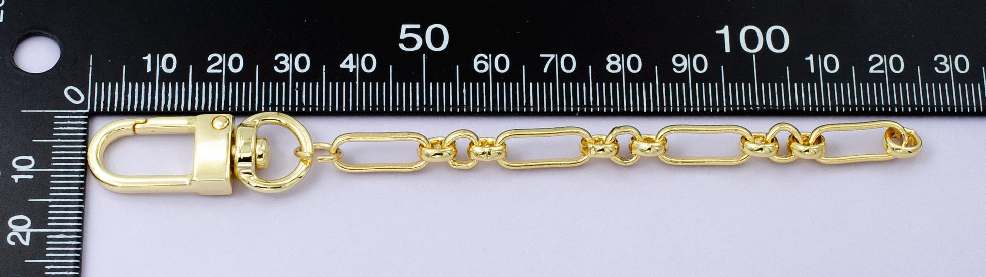 Bold 24k Gold Filled Figure 8 chain 5 inch for Bag Charm Supply DIY Supply for Purse Charm Jewelry Making WA-2757
