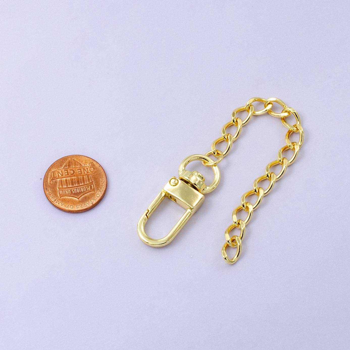 24k Gold Filled Cable chain 5 inch for Bag Charm Supply DIY Supply for Purse Charm Jewelry Making WA-2758