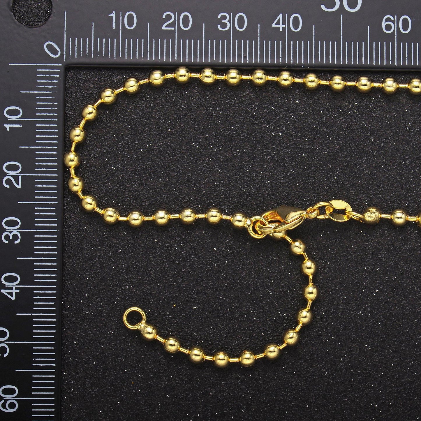 14k gold filled 3.1mm round bead 20 inch chain necklace in gold Ready to wear necklace for jewelry making supply WA-2741