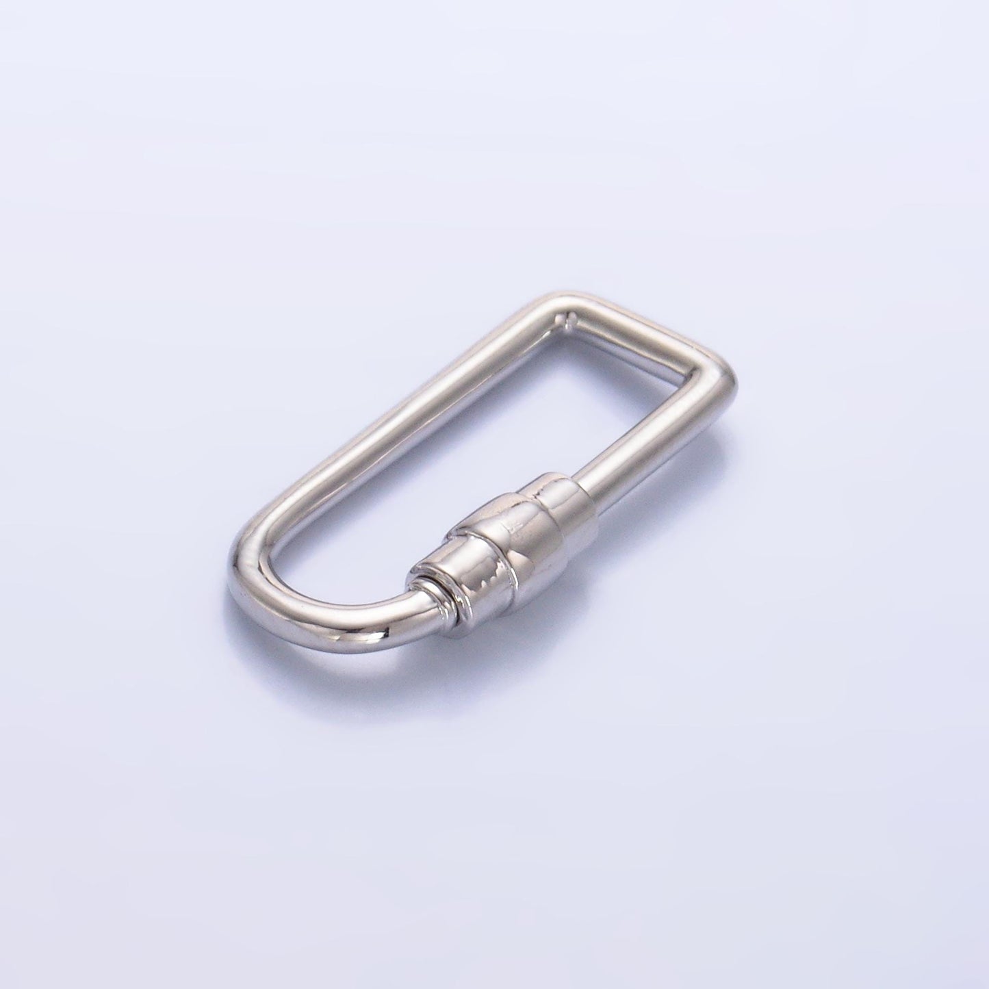 1pc carabiner screw Lock Silver screw clasp oval Gold Interlocking oval shaped clasps for bracelet necklace Charm Holder Z1050