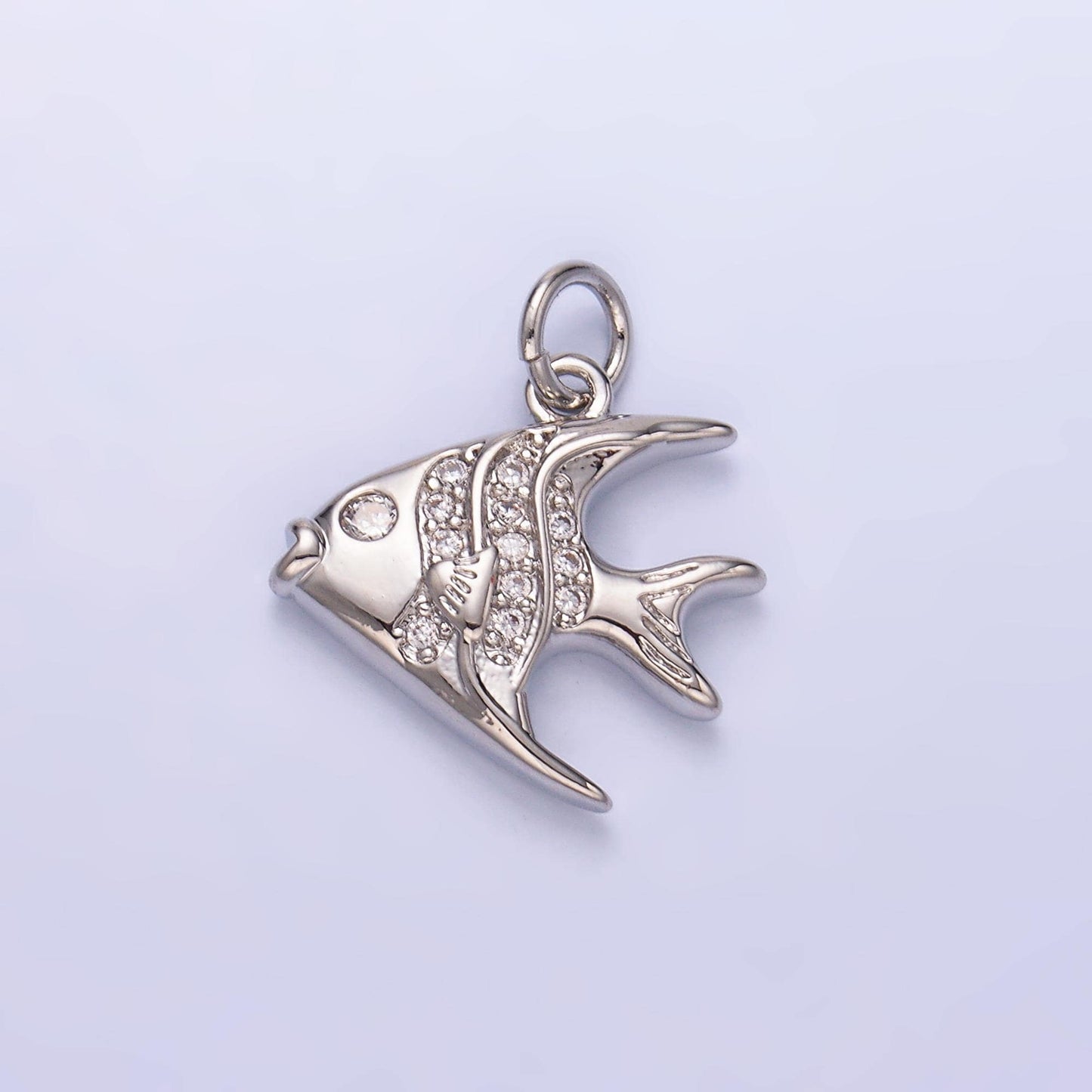 24k gold filled 15.3mm gold-fish animal charm | w442
