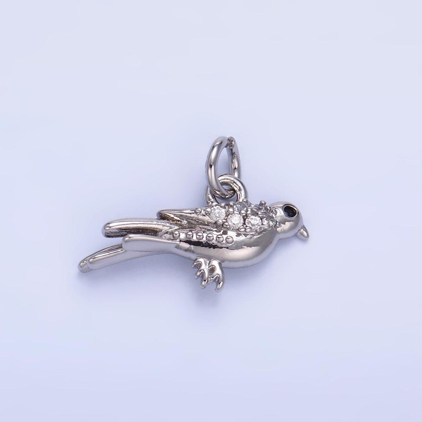 Mini Gold bird Charm 24k gold filled Animal pendant | W443