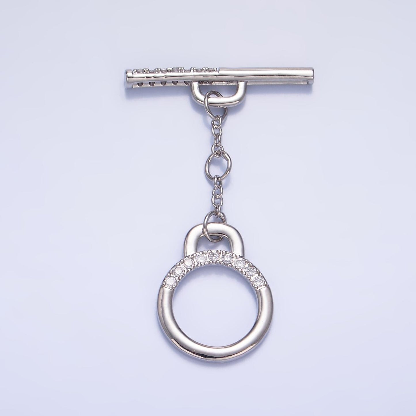Micro pave round toggle clasp, jewelry clasp ot clasp findings for Bracelet Necklace Component Z1039