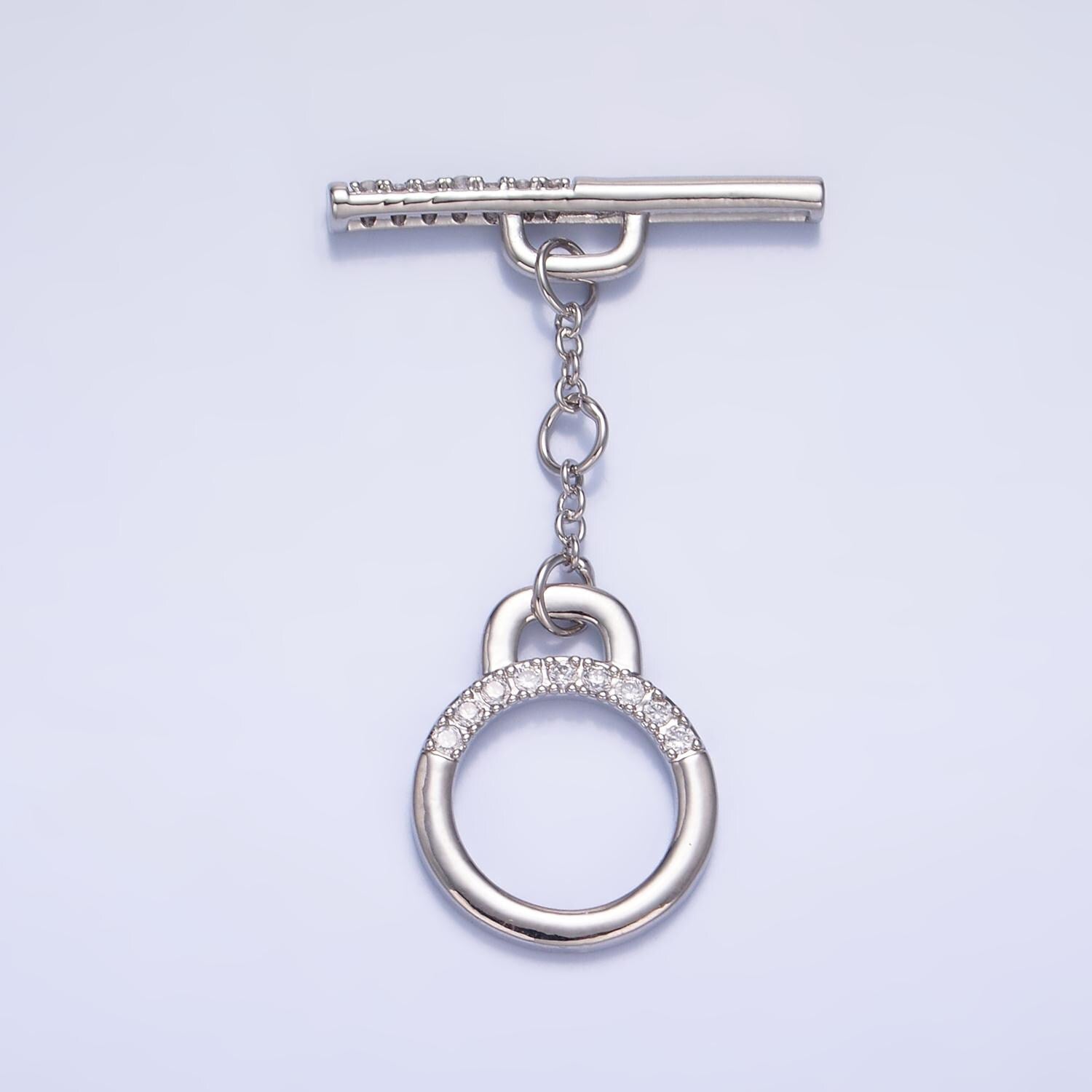Micro pave round toggle clasp, jewelry clasp ot clasp findings for Bracelet Necklace Component Z1039