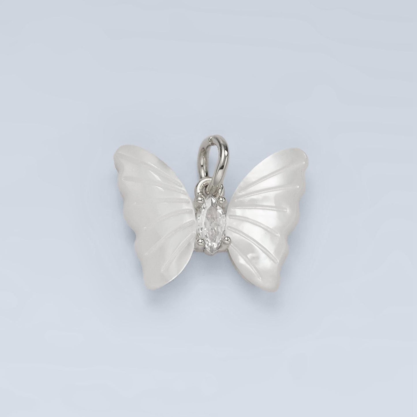 24k gold filled shell pearl butterfly charm animal pendant for necklace bracelet earring charm | d666