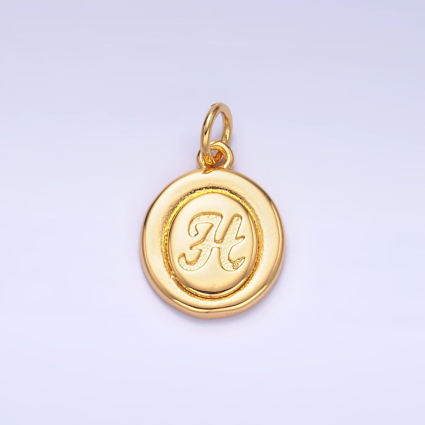 Dainty Oval Gold Fill initial charm cursive letter charm minimalist alphabet monogram personalized jewelry for necklace bracelet A836
