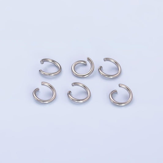 Stainless Steel 4.5mm x 0.7mm jump ring pack jewelry making findings supply in silver tone 22mm gauge ring | Z1013