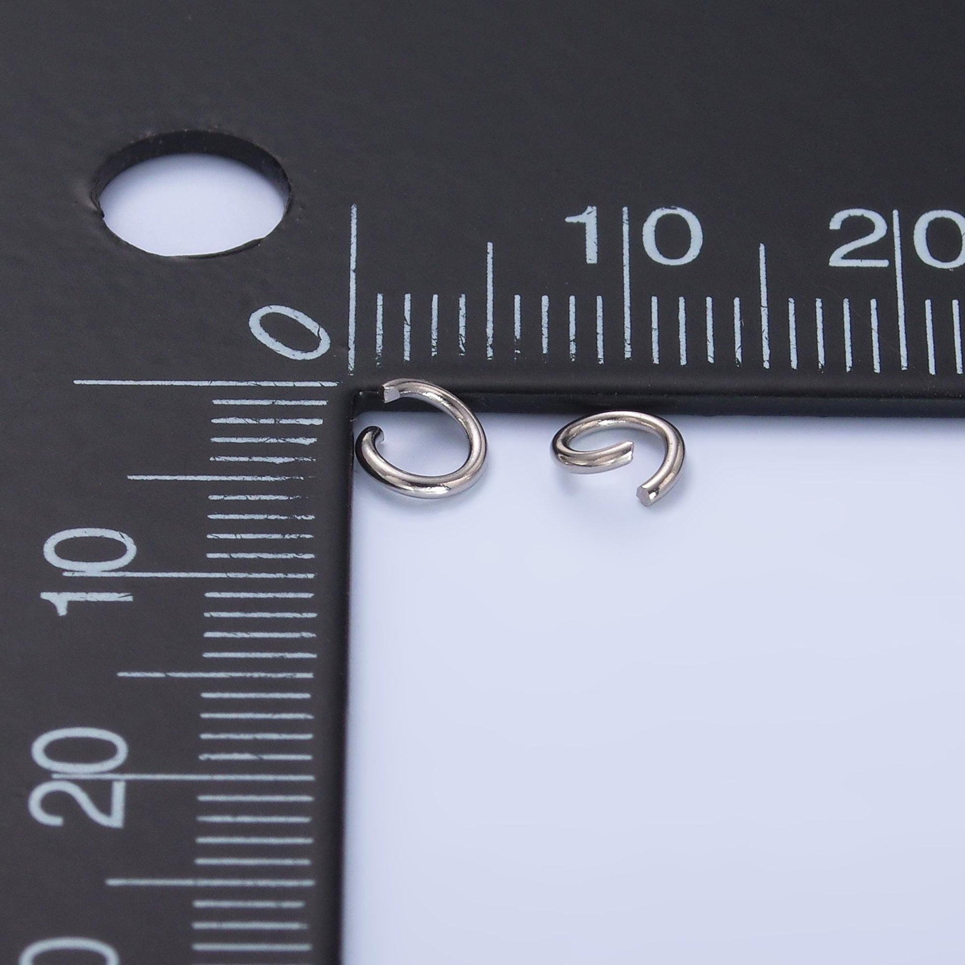 Stainless Steel 6mm x 1mm jump ring pack jewelry making findings supply in silver tone 18mm gauge ring | Z1015