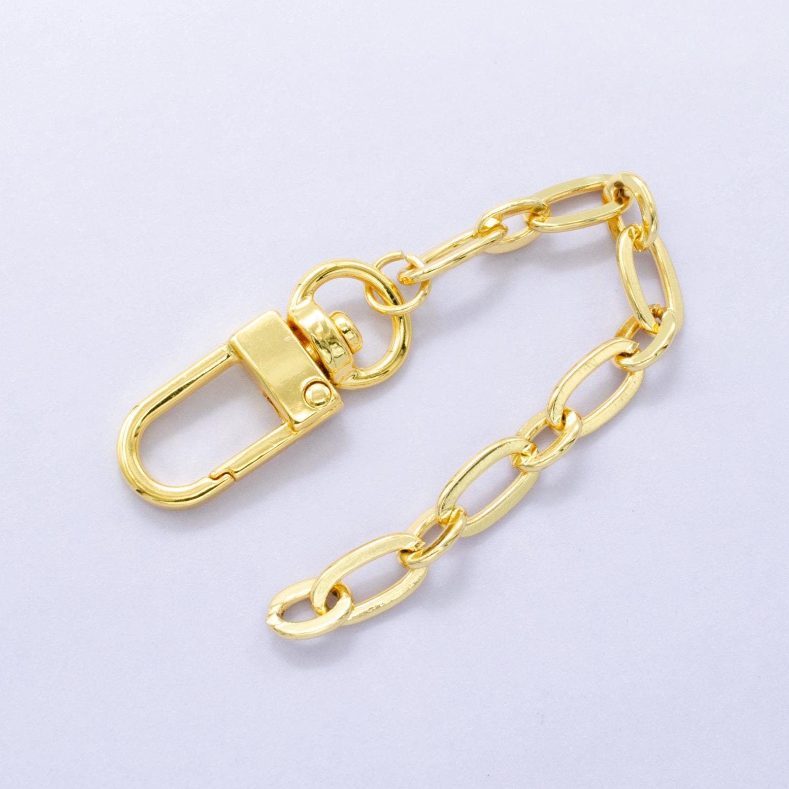 24k Gold Filled Oval Cable chain 5 inch for Bag Charm Supply DIY Supply for Purse Charm Jewelry Making WA-2894