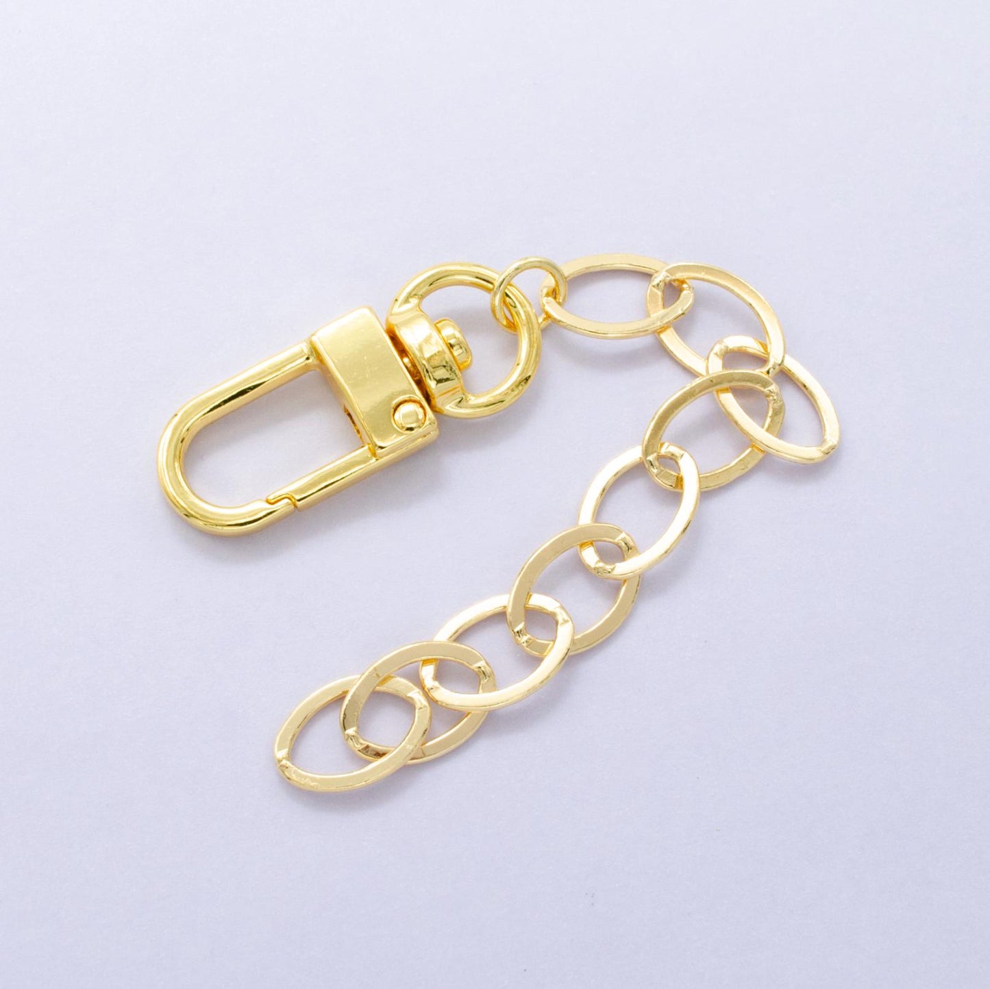 Cute 24k Gold Filled Oval Cable Link chain 5 inch for Bag Charm Supply DIY Supply for Purse Charm Jewelry Making WA-2895