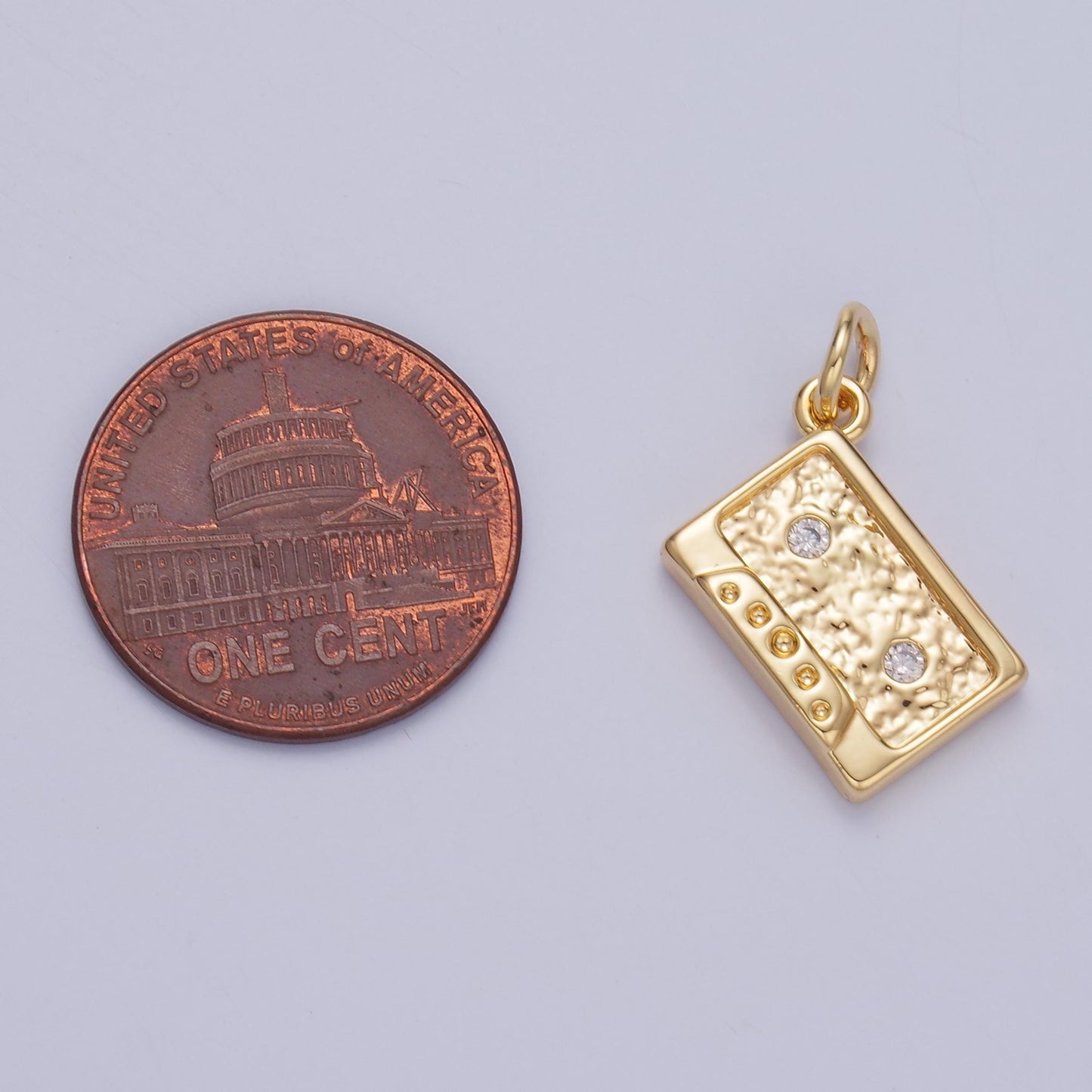 24k gold filled Cassette Tape charm pendant retro Silver Tape charm necklace gift idea gold charm for bracelet necklace W415