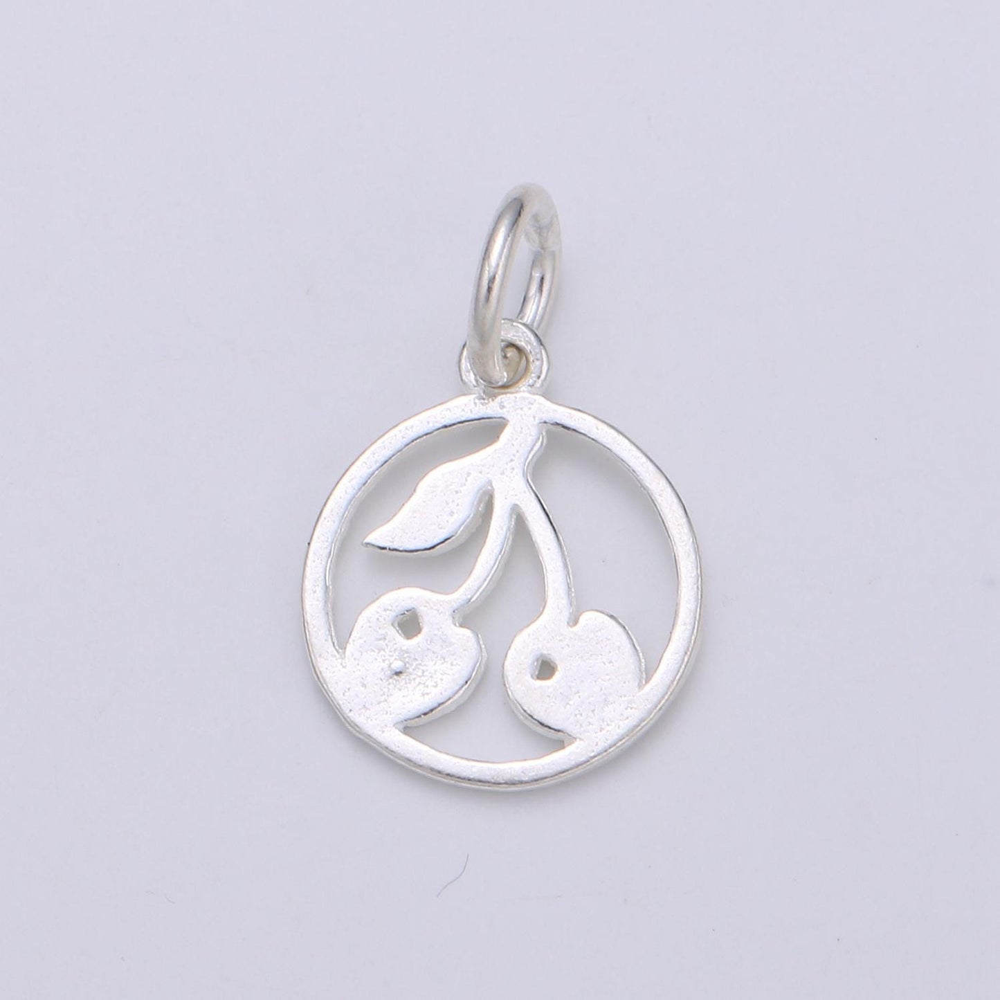 Sterling Silver S925 Open Cherry Fruit Charm | SL-124