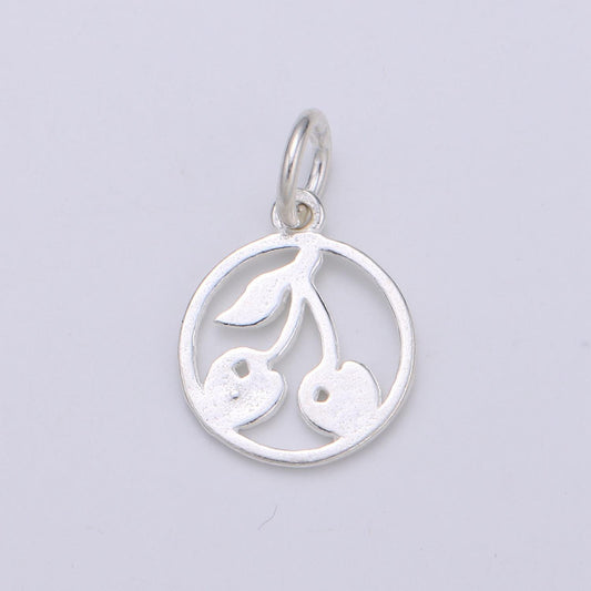 Sterling Silver S925 Open Cherry Fruit Charm | SL-124