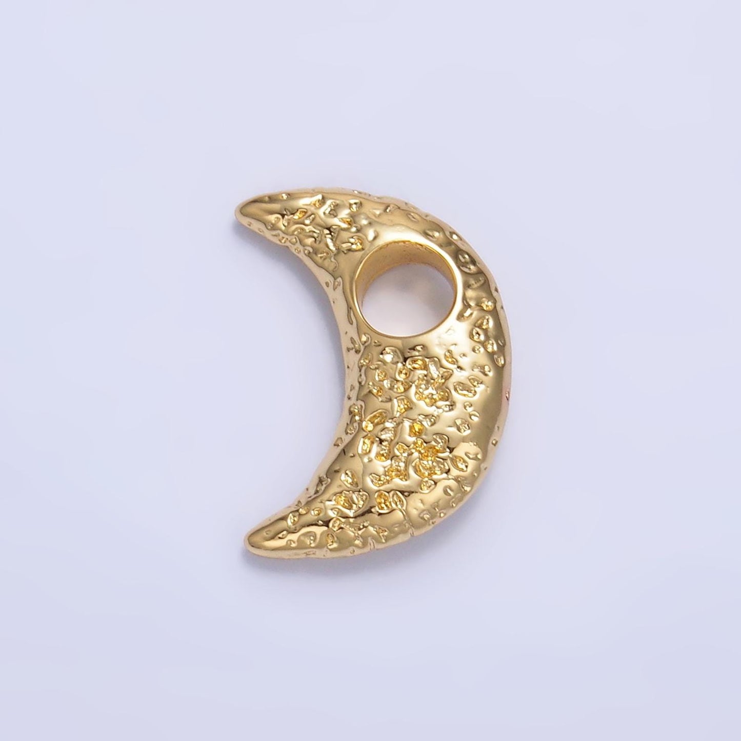 Dainty Textured Crescent moon charm necklace gold pendant celestial Silver jewelry for Necklace earing bracelet Supply Artful Charm B630
