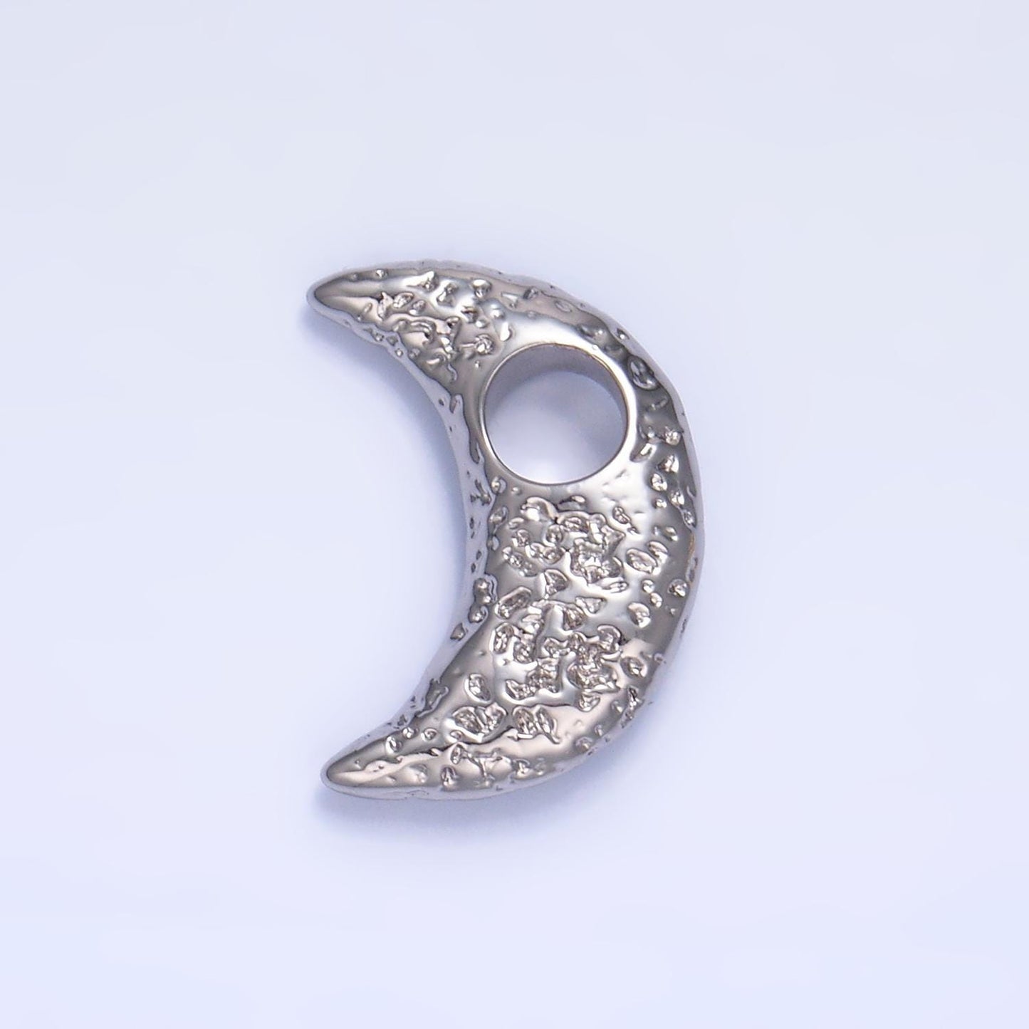 Dainty Textured Crescent moon charm necklace gold pendant celestial Silver jewelry for Necklace earing bracelet Supply Artful Charm B630