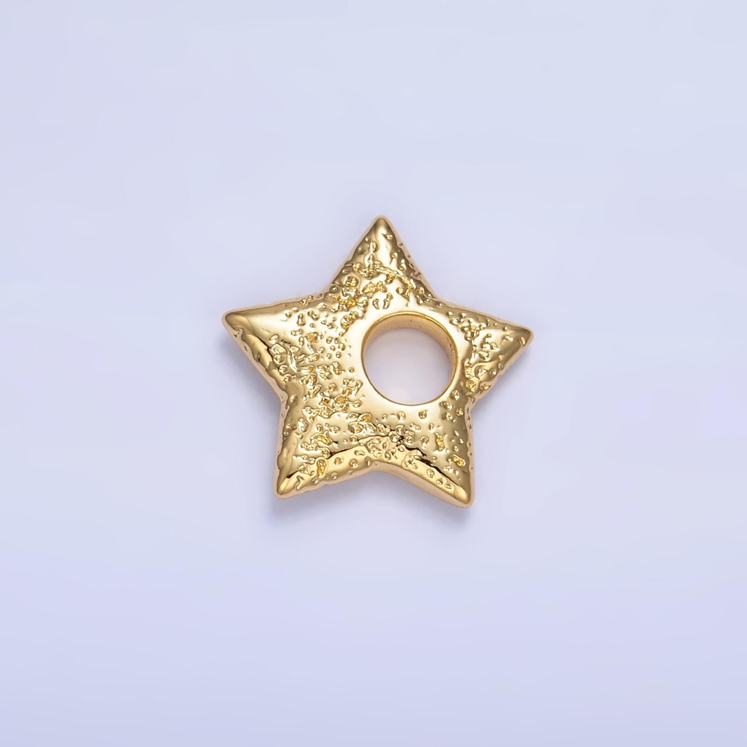 Dainty Textured Star charm necklace gold Star pendant celestial Silver jewelry for Cord Necklace earing, bracelet Supply Artful Pendant B629