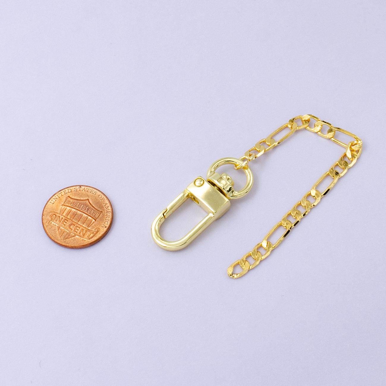 Dainty 24k Gold Filled Figaro chain 5 inch for Bag Charm Supply DIY Supply for Purse Charm Jewelry Making WA-2755