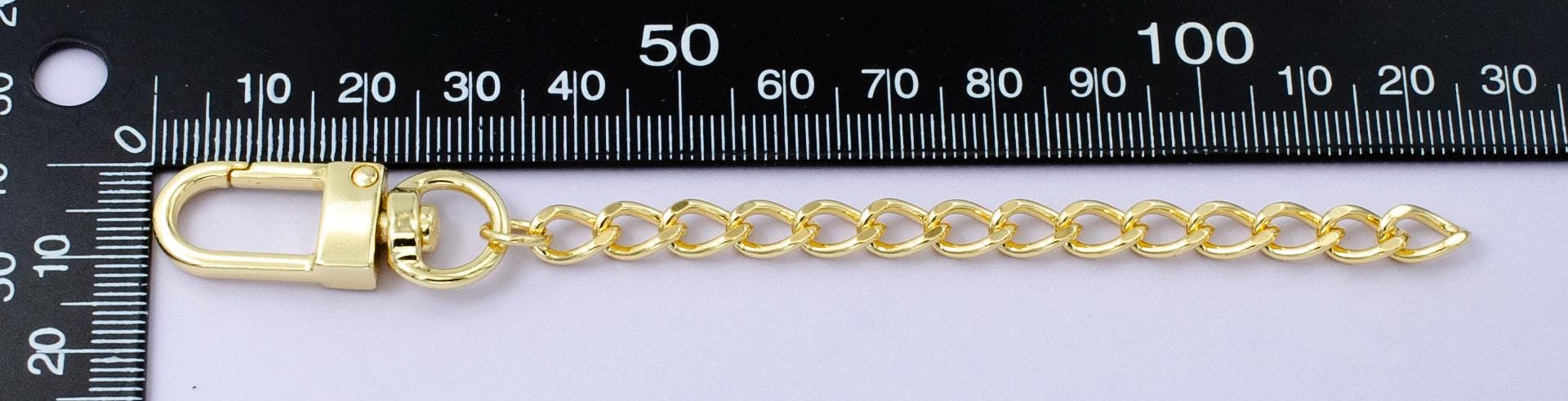 24k Gold Filled Cable chain 5 inch for Bag Charm Supply DIY Supply for Purse Charm Jewelry Making WA-2758