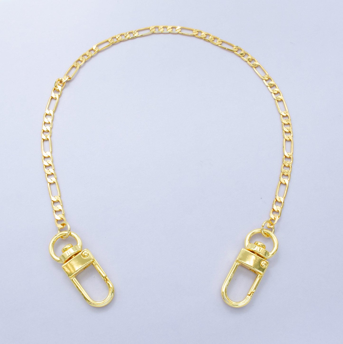 Dainty 24k Gold Filled Figaro chain 11.5 inch for Bag Charm Supply DIY Supply for Tote Purse Charm Jewelry Making WA-2933