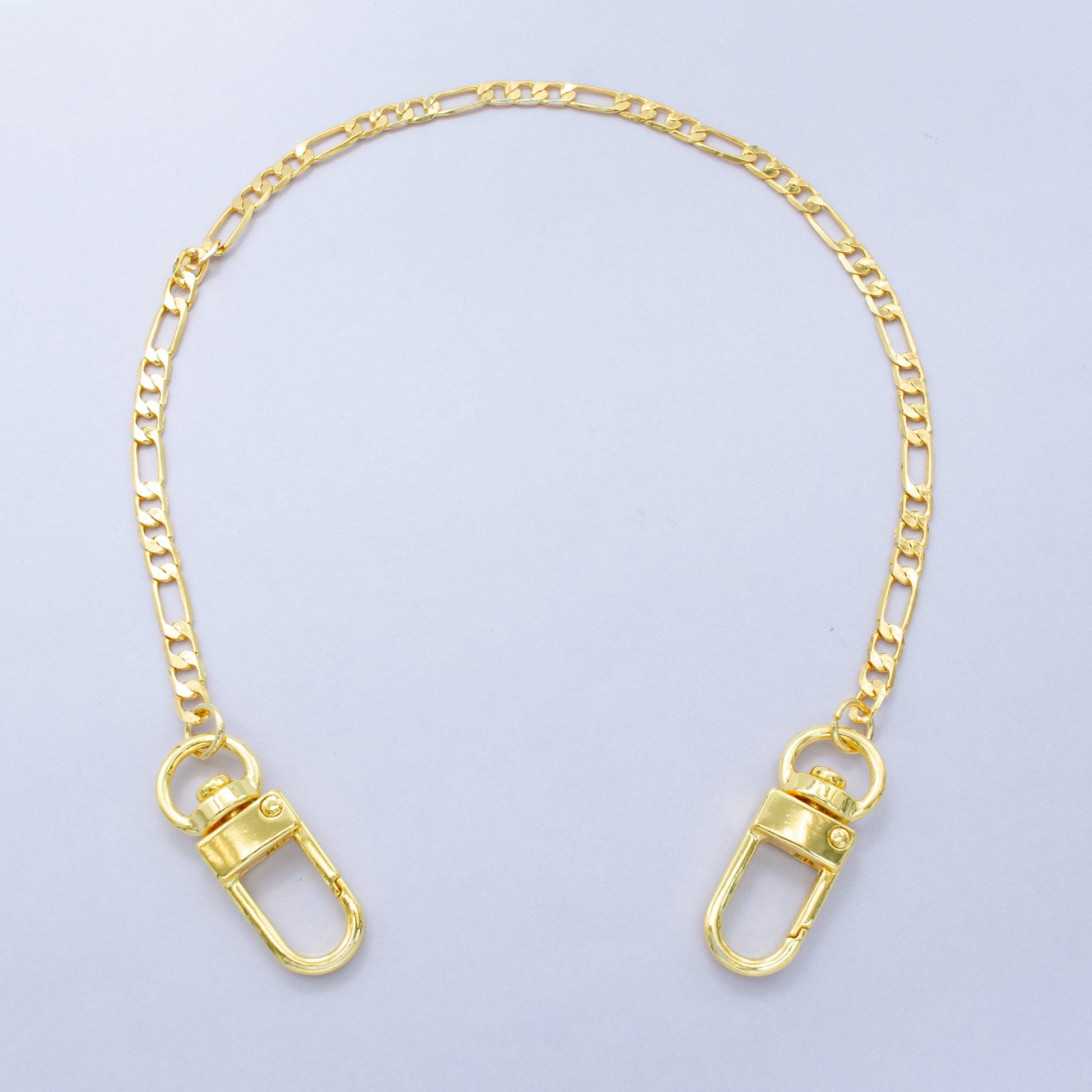 Dainty 24k Gold Filled Figaro chain 11.5 inch for Bag Charm Supply DIY Supply for Tote Purse Charm Jewelry Making WA-2933