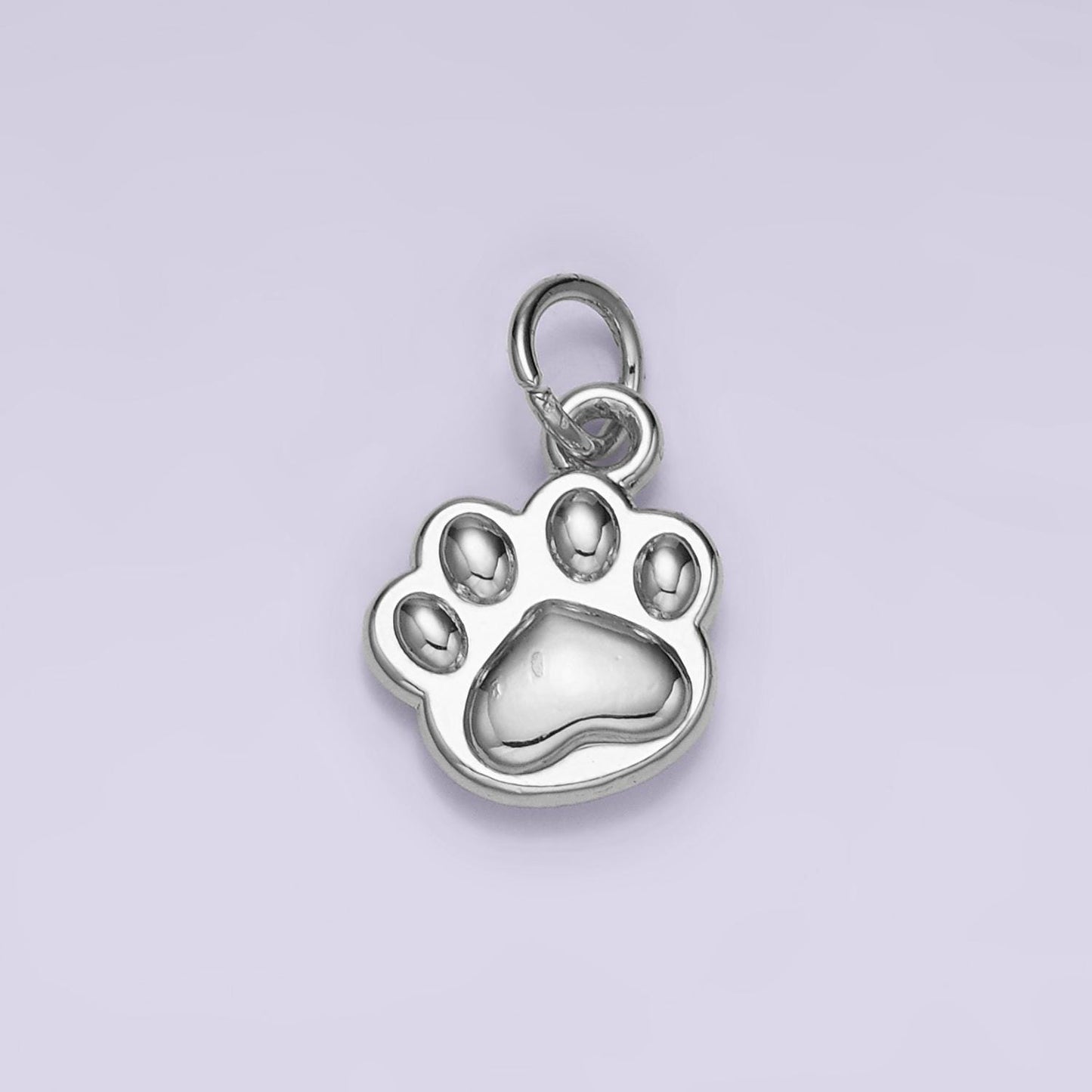 Mini 14k gold filled pets charm paw print dog puppy lover charm for bracelet necklace earring component | ag-652