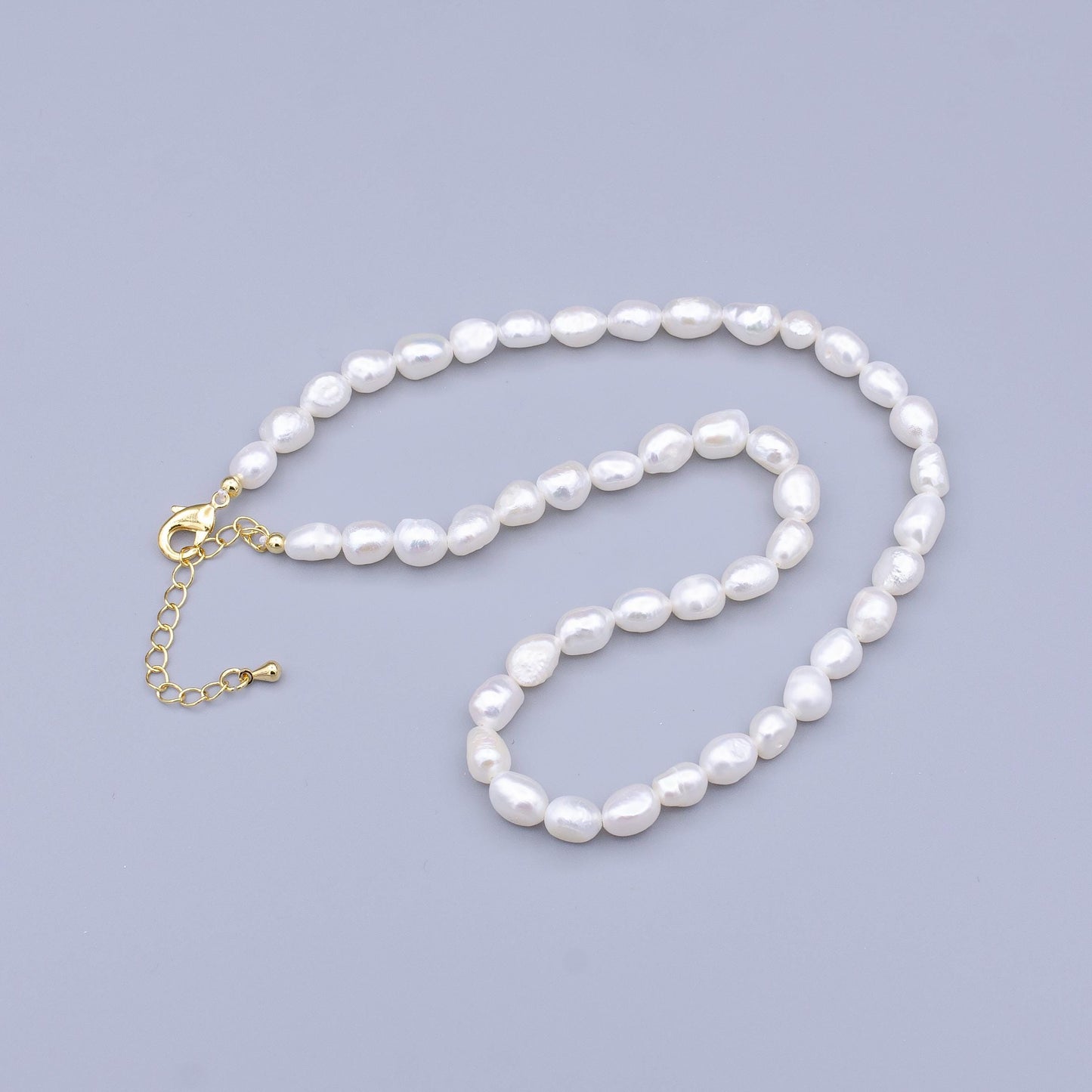 Genuine Freshwater Pearl Necklace Irregular Potato Shape Fresh Water Pearl Necklace, Men or Women, Unisex wa2912