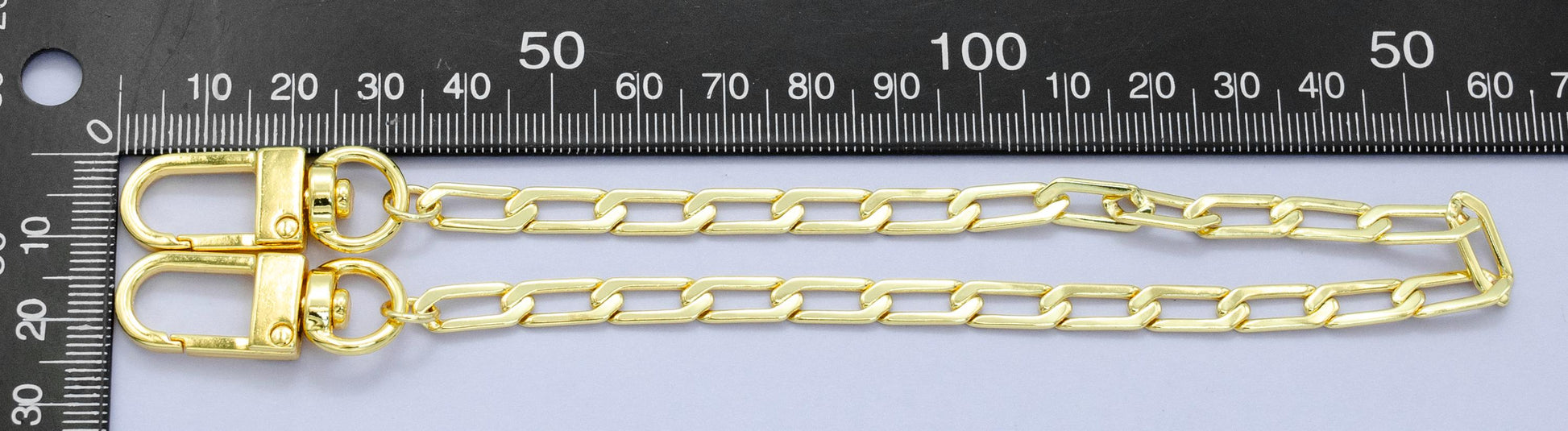 Bold 24k Gold Filled Paper Clip chain 11.5 inch for Bag Charm Supply DIY Supply for Tote Purse Charm Jewelry Making WA-2940
