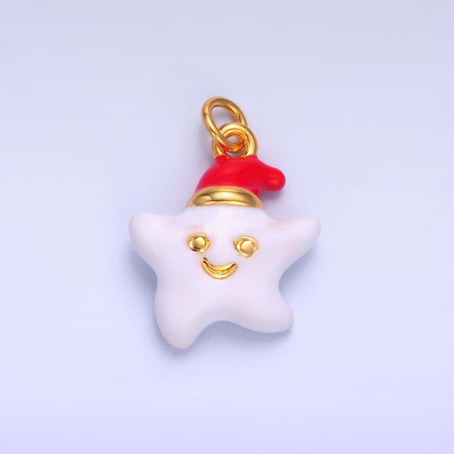 Mini White Star charm Twinkle Little Star Charm Happy Face Charm for Bracelet Earring Necklace Kids Jewelry Supply W451