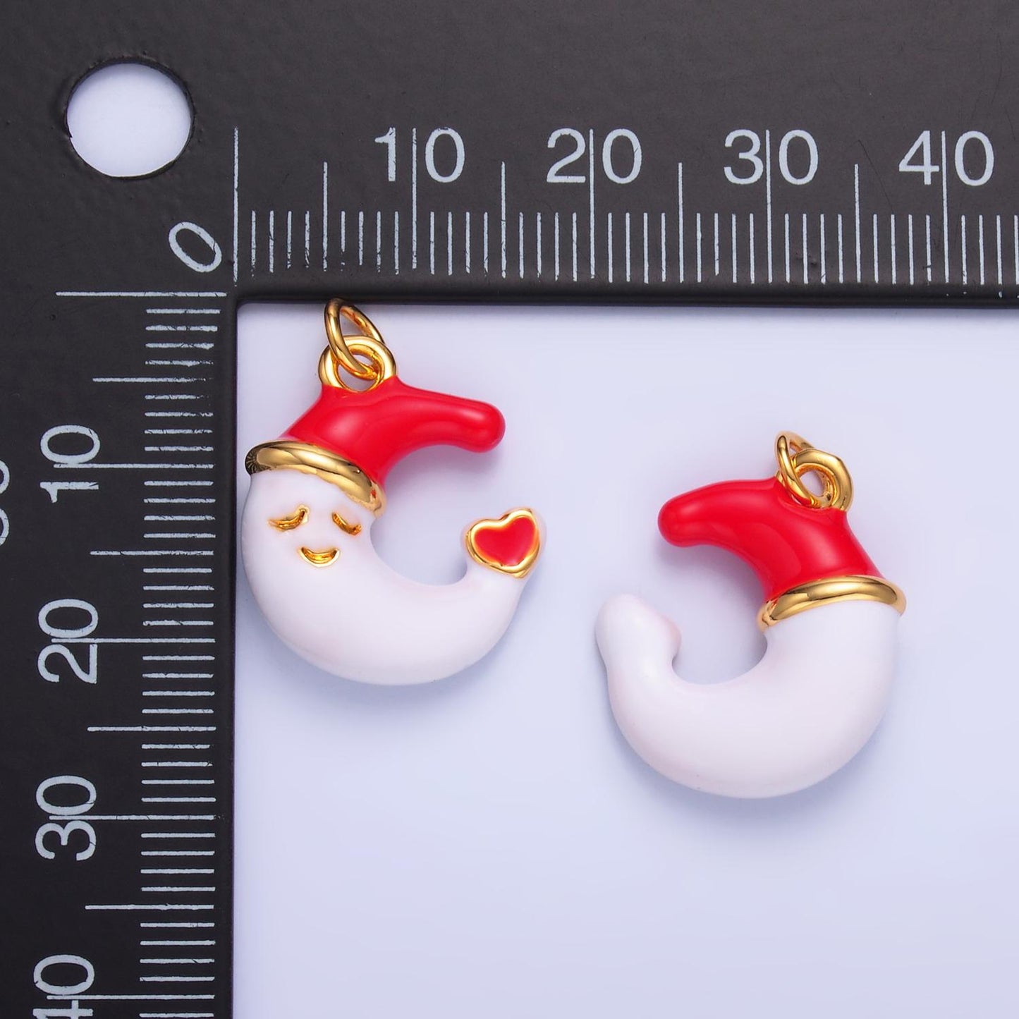 Mini Gold White Moon charm Good night Sleep Charm Happy Face Charm for Bracelet Earring Necklace Kids Jewelry Supply W451